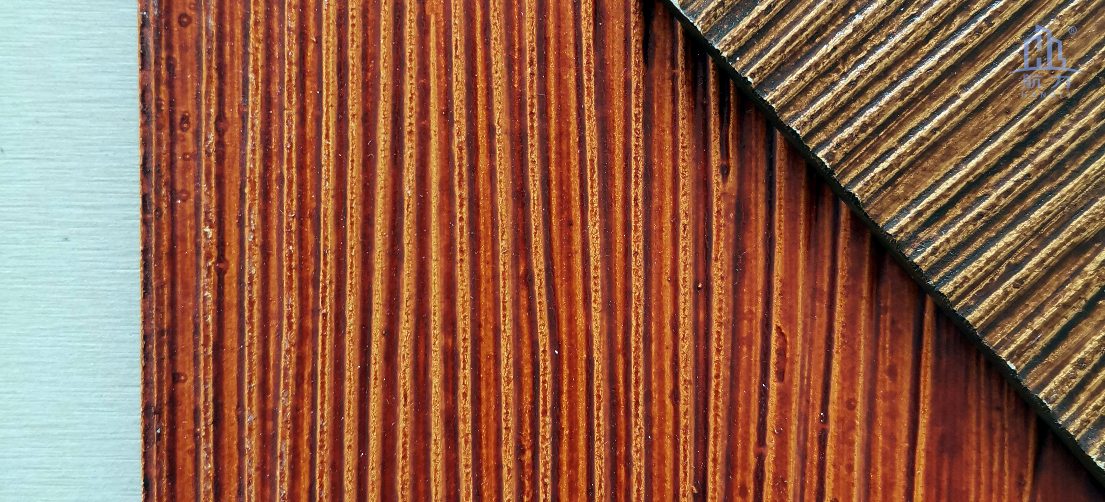 木紋系列適合于高檔別墅和居民樓房、舊房改造或者大型旅游景區(qū)、輕鋼別墅的正面，外墻和內(nèi)墻裝飾使用。鋪貼方式有披疊、干掛和直接上膠。板材的耐火性強(qiáng)，質(zhì)量輕，長度可達(dá)3.05米。相比起瓷磚較為輕質(zhì)，比木板更耐用。