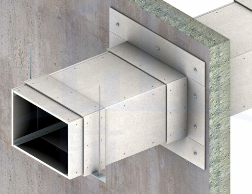 硅酸鹽自成式防火風管-防火風管包覆